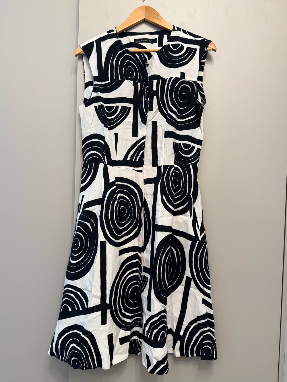 Zara Geometric Dress Black/White